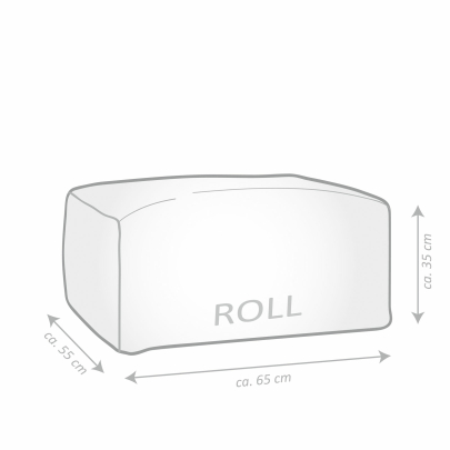 SITTING POINT Outdoor Fußablage KORFU ROLL ca. 55 x 65 x 35 cm 003 grau