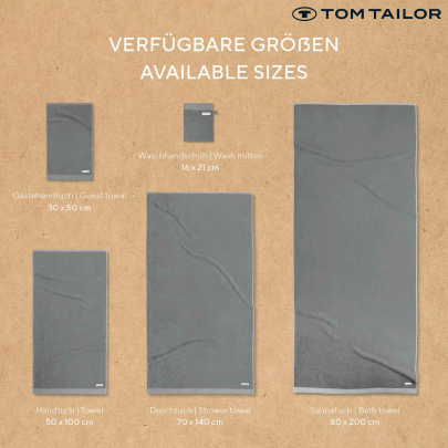 TOM TAILOR Duschtuch MIG 70 x 140 cm Moody Grey