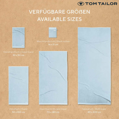 TOM TAILOR Duschtuch MIG 70 x 140 cm Sky Blue