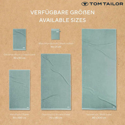 TOM TAILOR Duschtuch MIG 70 x 140 cm Fresh Sage