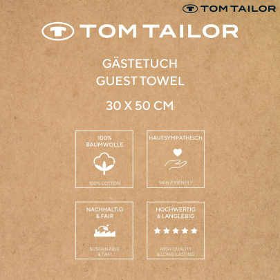 TOM TAILOR Gästehandtuch 30 x 50 cm Sky Blue