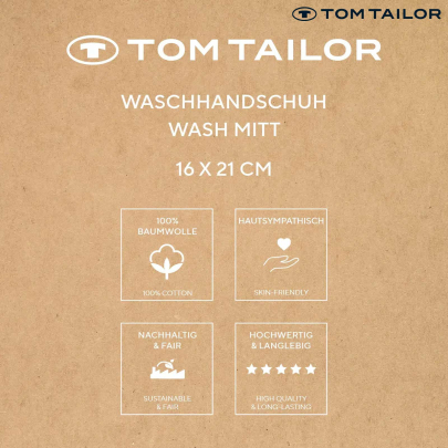 TOM TAILOR Waschhandschuh MIG 16 x 21 cm Fresh Sage