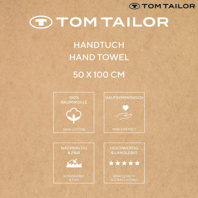 TOM TAILOR Handtuch MIG 50 x 100 cm Moody Grey